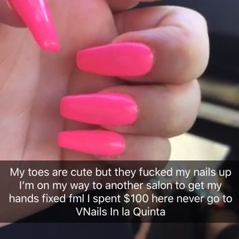 V Nails - I should of took actual pictures, you can't really see the lumps from the video Screenshot but they were disgusting - Nail Salons Near Me - La Quinta, California V Nails - I should of took actual pictures, you can't really see the lumps from the video Screenshot but they were disgusting - Nail Salons Near Me - La Quinta, California