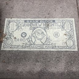 Sidewalk art out front. Sidewalk art out front.