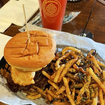 Burghers Brewing Beer Garden Southside - Polish Hill burger & Strawberry Way Ale - Burgers Near Me - Pittsburgh, Pennsylvania Burghers Brewing Beer Garden Southside - Polish Hill burger & Strawberry Way Ale - Burgers Near Me - Pittsburgh, Pennsylvania