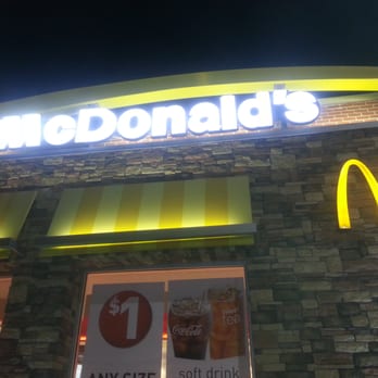 McDonald's - the front of a restaurant at night - Fast Food Near Me - Oklahoma City, Oklahoma
