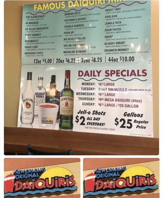 Menu photo 1 New Orleans Original Daiquiris Carencro, LA Menu photo 1 New Orleans Original Daiquiris Carencro, LA