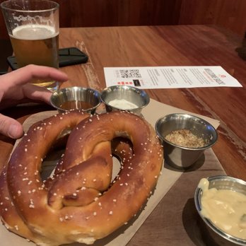 Tavern Hall - Two pretzels and four sauces - New American Near Me - Bellevue, Washington Tavern Hall - Two pretzels and four sauces - New American Near Me - Bellevue, Washington