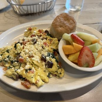 Rusty Pelican Cafe - Greek Vegetarian Scrambler - Breakfast & Brunch Near Me - Woodinville, Washington Rusty Pelican Cafe - Greek Vegetarian Scrambler - Breakfast & Brunch Near Me - Woodinville, Washington