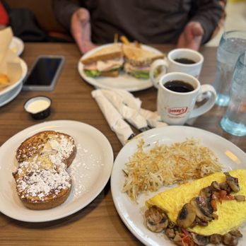Denny's - Philly Cheesesteak Omelette French Toast coffee - American Near Me - Hobbs, New Mexico