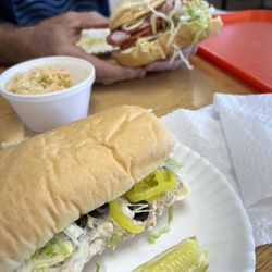Tuna sub, macaroni salad, and some kind of Italian hoagie (sorry but I don't remember the number off the menu).