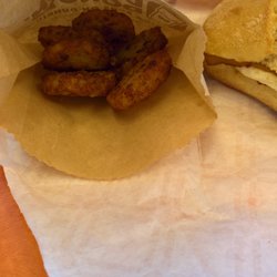 Dunkin' - That's right, count'em...6 pieces of hash browns... $.99 good taste but bad value.