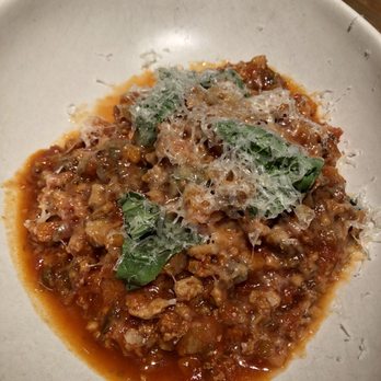 True Food Kitchen - Lasagna Bolognese with fennel chicken sausage - Vegetarian Near Me - Pasadena, California True Food Kitchen - Lasagna Bolognese with fennel chicken sausage - Vegetarian Near Me - Pasadena, California