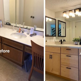 Awesome Building Solutions - the before and after of a bathroom remodel - General Contractors Near Me