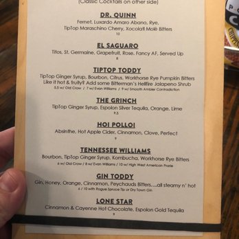 TipTop - Cocktail list - Coffee & Tea Near Me - Thomas, West Virginia