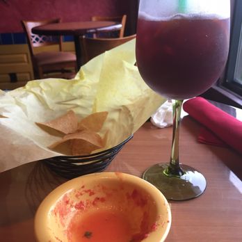 Salsa Verdes - What's left of chips and salsa. They did refill. Also the sangria - Mexican Near Me - Palos Verdes Estates, California Salsa Verdes - What's left of chips and salsa. They did refill. Also the sangria - Mexican Near Me - Palos Verdes Estates, California