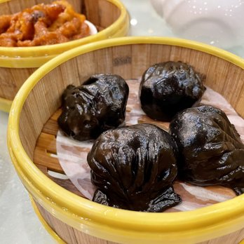 Happy Harbor - Truffle shrimp har gow with squid ink - Dim Sum Near Me - Rowland Heights, California