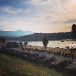 Renegade 3-Mile Trail Run Challenge - Before the triathalon. Beautiful scene.
