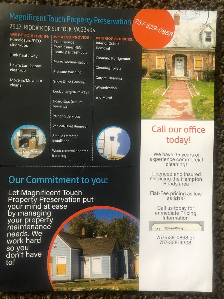 MAGNIFICENT TOUCH PROPERTY PRESERVATION VENDOR Updated June 2024