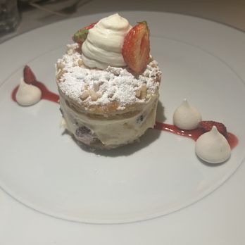 Giacomo Arengario - Strawberry dessert with almond biscuit - Italian Near Me - Milan, Michigan