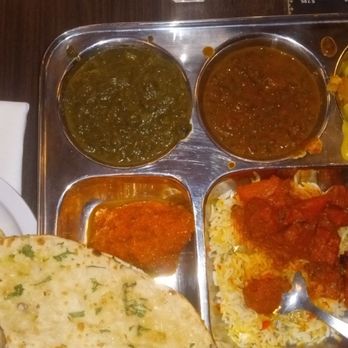 India Oven - You can put your food in this sectional tray or use the l8-in plate.  I prefer the tray to hold the sauces as shown. - Indian Near Me - Mesa, Arizona
