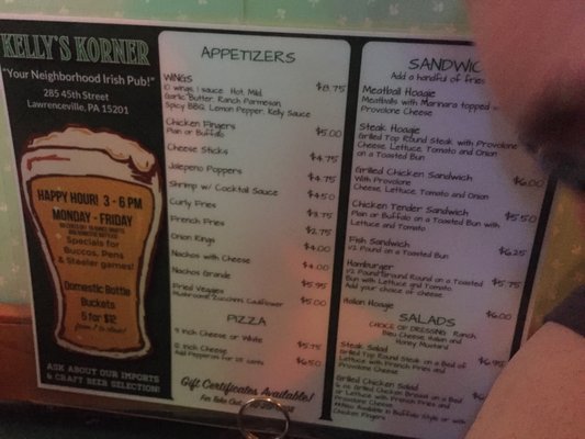 Menu photo 1 Kelly's Korner Pittsburgh, PA