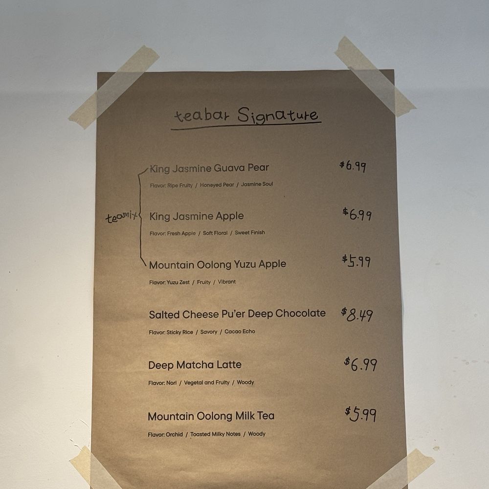 HeyTea TeaBar - Specials Menu June 2026 - Coffee & Tea Near Me - New York, New York