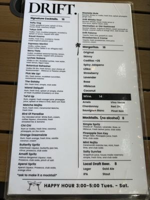 Menu photo 1 Drift Kalaheo, HI