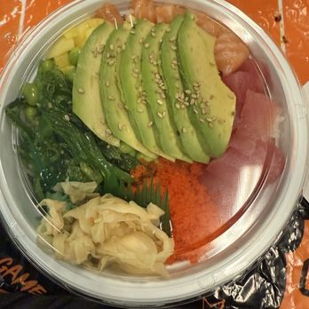 Sakura Tokyo - Salmon tuna poke bowl (with sushi rice LOTS of rice). Love the eel sauce. - Sushi Bars Near Me - Brooklyn, New York Sakura Tokyo - Salmon tuna poke bowl (with sushi rice LOTS of rice). Love the eel sauce. - Sushi Bars Near Me - Brooklyn, New York