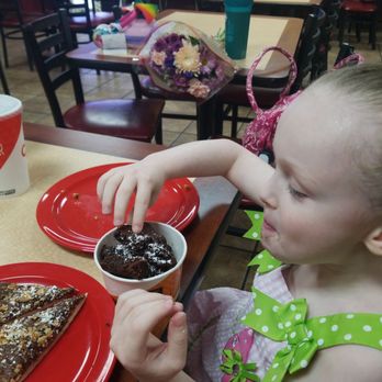 Cicis Pizza - My little girl enjoying her hand delivered brownies made just for her. - Pizza Near Me - Hermitage, Tennessee Cicis Pizza - My little girl enjoying her hand delivered brownies made just for her. - Pizza Near Me - Hermitage, Tennessee