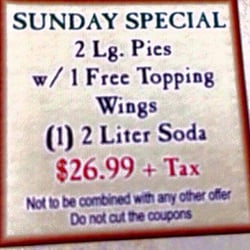 La Rosa Pizzeria - It's Sunday !! Order our can our Sunday Special! Call us now for pickup or delivery !! 570-588-1400