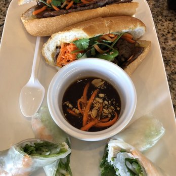 Don Cafe - Combo 4 with Beef Banh Mi/Spring Rolls - Vietnamese Near Me - Stafford, Texas