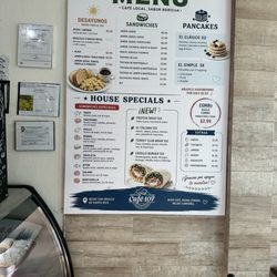 Café 107 - This is the menu for Cafe 107, connected to panaderia 107