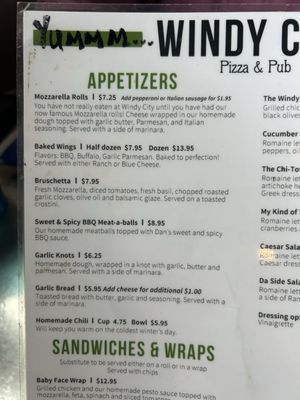 Menu photo 3 Windy City Pizza and Pub Breckenridge, CO