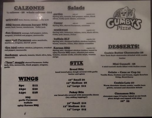 Menu photo 2 Gumby's Pizza College Station, TX