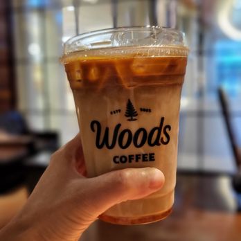 Woods Coffee - Salted Toffee Macchiato × extra espresso shot - Coffee & Tea Near Me - Bellevue, Washington
