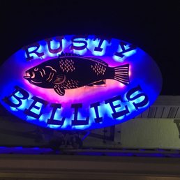 Exterior outside entrance of Rusty Bellies - Sign - Tarpon Springs, Florida Exterior outside entrance of Rusty Bellies - Sign - Tarpon Springs, Florida