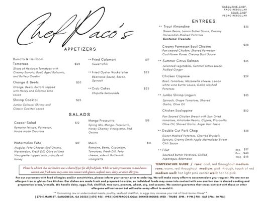 Menu photo 1 Chef Paco's Dahlonega, GA