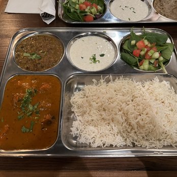 Naan Point - Thali plate, chicken tikka. - Indian Near Me - San Bruno, California Naan Point - Thali plate, chicken tikka. - Indian Near Me - San Bruno, California