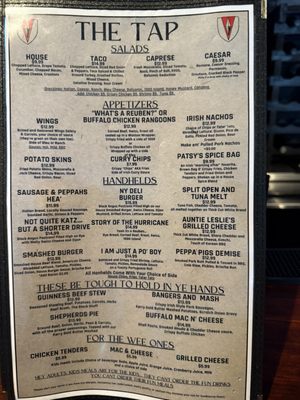 Menu photo 2 The Tap Cumberland, RI