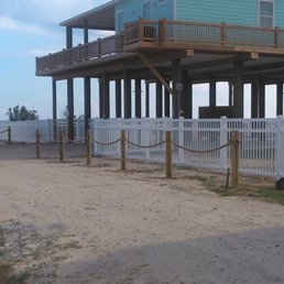 Fence and posts after installation