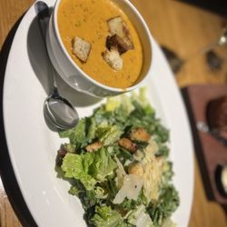 Cooper’s Hawk Winery & Restaurant - Lobster bisque and caesar salad