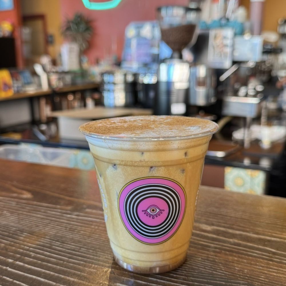 Dark Matter Coffee - Caravanserai - Vanilla bean iced latte - Coffee & Tea Near Me - Chicago, Illinois Dark Matter Coffee - Caravanserai - Vanilla bean iced latte - Coffee & Tea Near Me - Chicago, Illinois