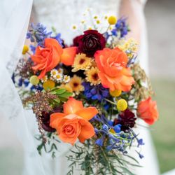 The Flower Lab - Bridal bouquet assorted by Una at The Flower Lab and photo by Miki & Sonja Photography- both from Los Angeles, CA