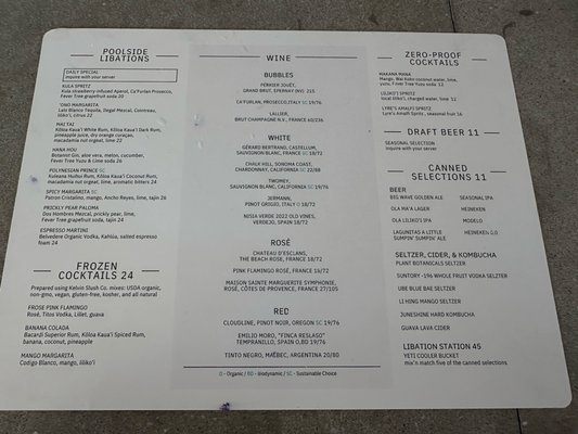 Menu photo 2 The Sandbox Princeville, HI Menu photo 2 The Sandbox Princeville, HI