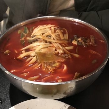 Halmae Noodle - Spicy Noodles Soup with Beef & Vegetables - Korean Near Me - Palisades Park, New Jersey Halmae Noodle - Spicy Noodles Soup with Beef & Vegetables - Korean Near Me - Palisades Park, New Jersey