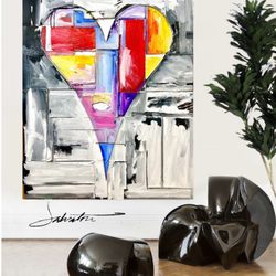 My latest Heart on wood. 3D. Sold