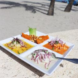 7 Tables on the Beach - We offer the best Trio Ceviche in town! Come get yours Today!