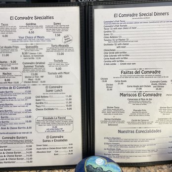 El Compadre - Menu, April 24, 2023 - Mexican Near Me - Atascadero, California El Compadre - Menu, April 24, 2023 - Mexican Near Me - Atascadero, California