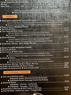 Menu photo 2 Las Molcajetes Puerto Vallarta, JAL