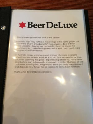 Menu photo 3 Beer DeLuxe Hawthorn, VIC Menu photo 3 Beer DeLuxe Hawthorn, VIC