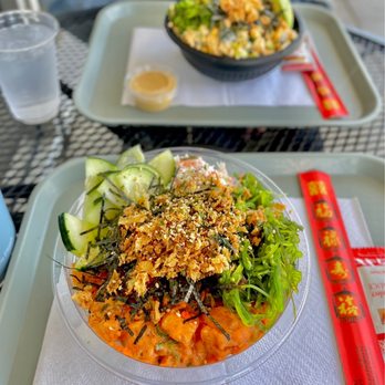 Poke Fix - two plates of food on a table - Sushi Bars Near Me - Sacramento, California Poke Fix - two plates of food on a table - Sushi Bars Near Me - Sacramento, California