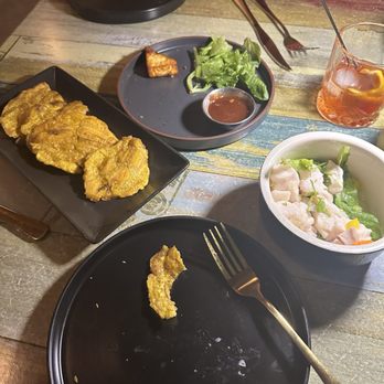 Okeah Modern Kitchen & Bar - Ceviche and plantain tostadas - Seafood Near Me - Fajardo, Puerto Rico Okeah Modern Kitchen & Bar - Ceviche and plantain tostadas - Seafood Near Me - Fajardo, Puerto Rico