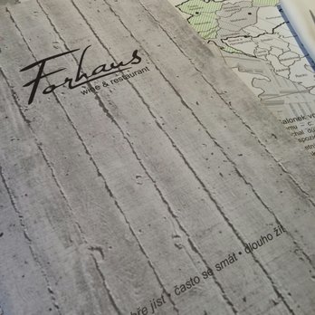 Forhaus - Wine & Restaurant - Menu includes 3 translations for each item and placemats are historically informative in Czech on one side, English on the other. - Austrian Near Me - Brno, JM