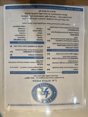 Menu photo 1 Pila Pizza Los Angeles, CA Menu photo 1 Pila Pizza Los Angeles, CA