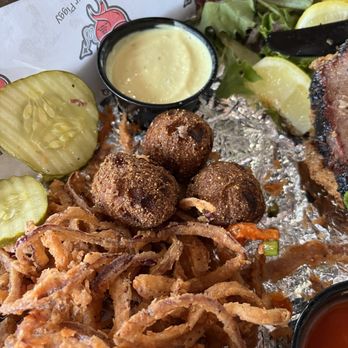 Rollin Smoke Barbeque Summerlin - burnt puppies - Barbeque Near Me - Las Vegas, Nevada